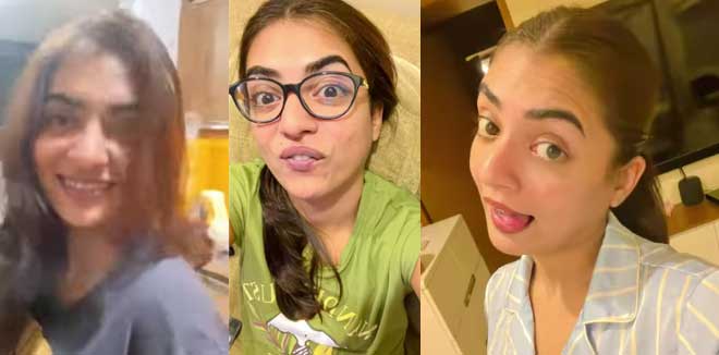 Now let's introduce some different expressions…: Nazriya Naseem shares funny  video  - Time News