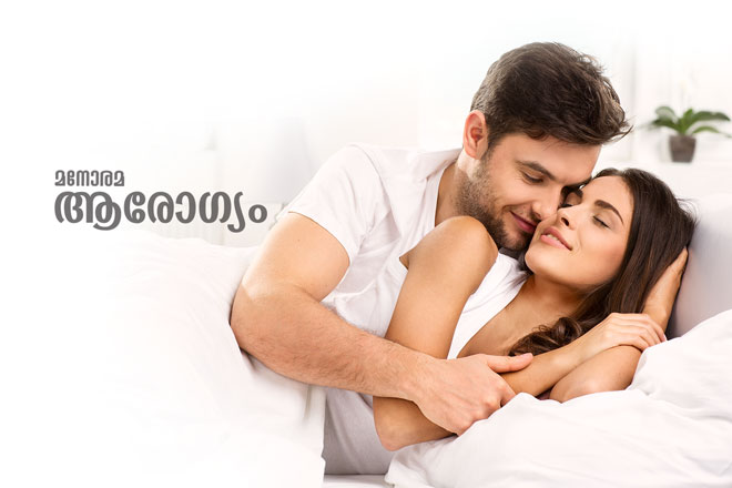 Young adult couple in bedroom