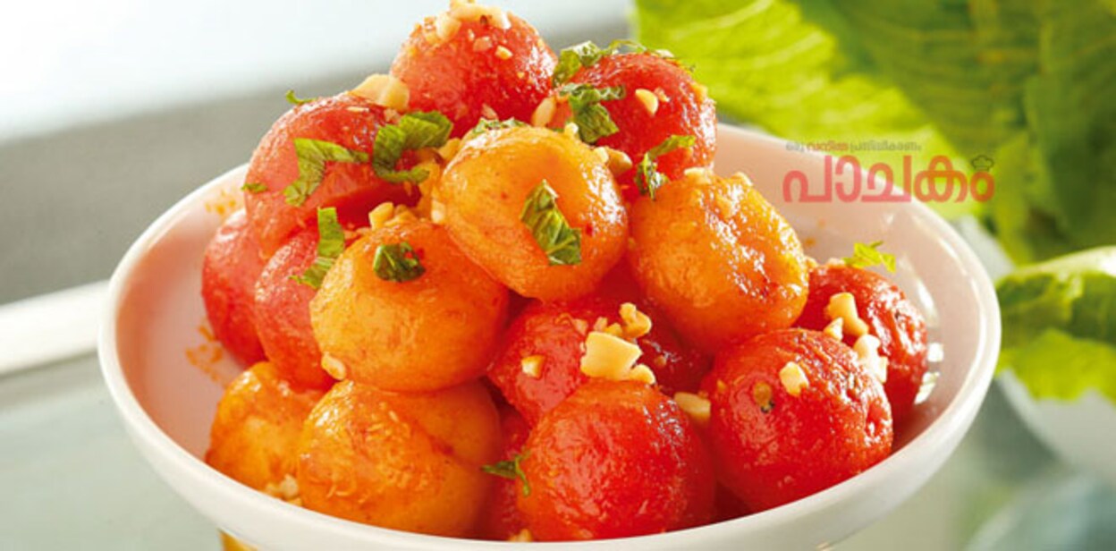 Melon-ball-with-thai-dressing