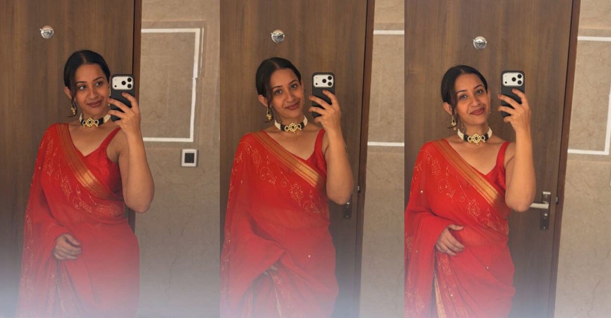 sowbhagya-venkitesh-old-saree-look