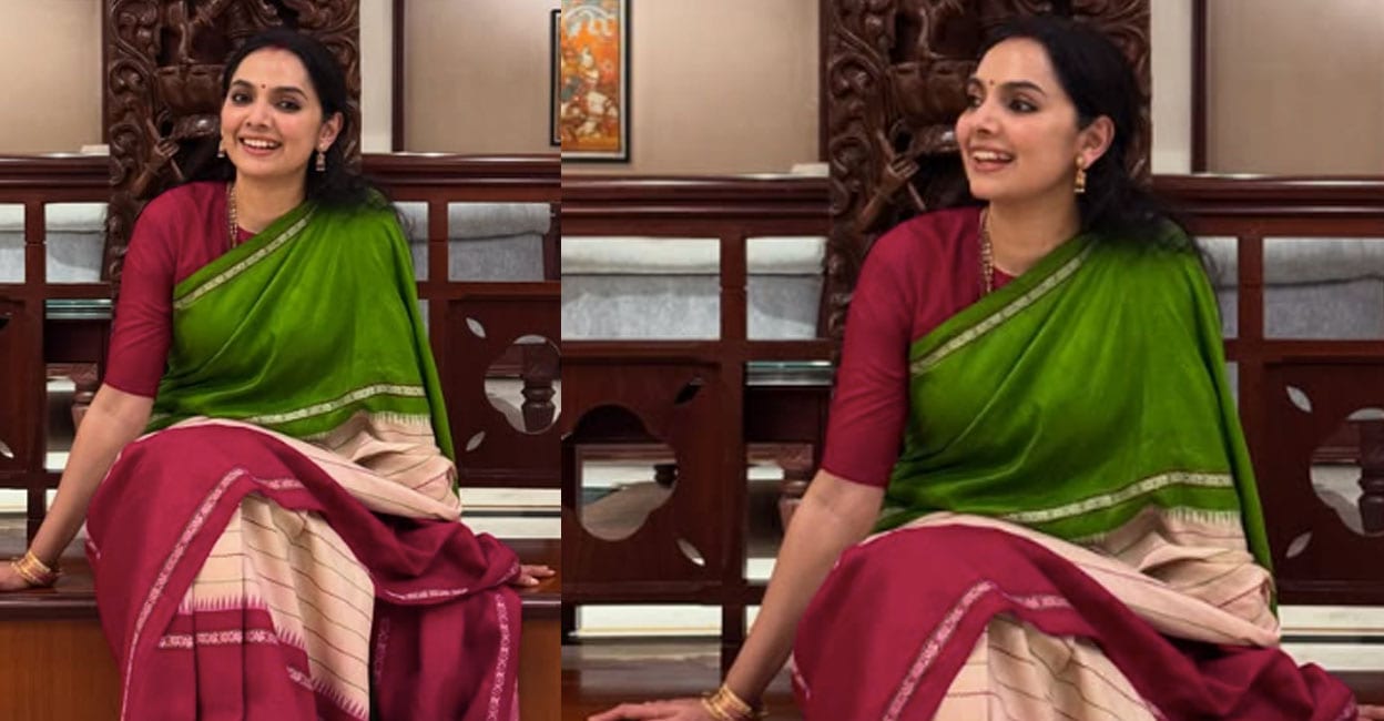 samvritha-sunil-saree-look