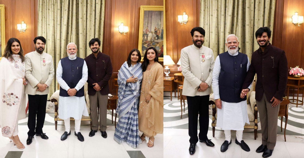 mammootty-family-with-pm