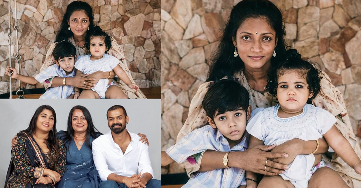 santhy-antony-with-pranav-and-vismaya