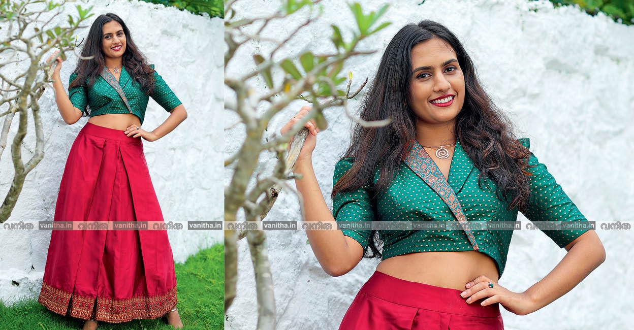 coatcollartopandskirtstitchingmalayalam മോഡൽ: അരുന്ധതി നടരാജ്, ഫോട്ടോ: ശ്രീകാന്ത് കളരിക്കൽ