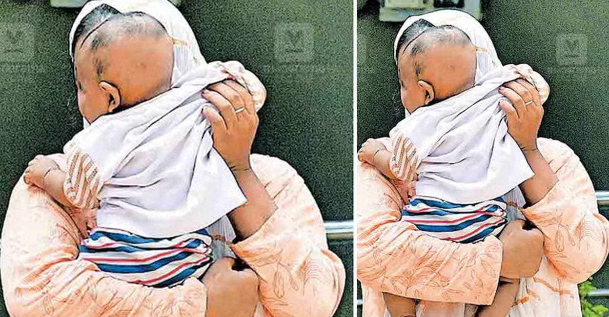 kumarakom-baby പൊലീസ് രക്ഷിച്ച രണ്ടര മാസം പ്രായമായ ആൺകുഞ്ഞ് അതിഥിത്തൊഴിലാളിയായ അമ്മയ്ക്കൊപ്പം കുമരകം സ്റ്റേഷനിൽ