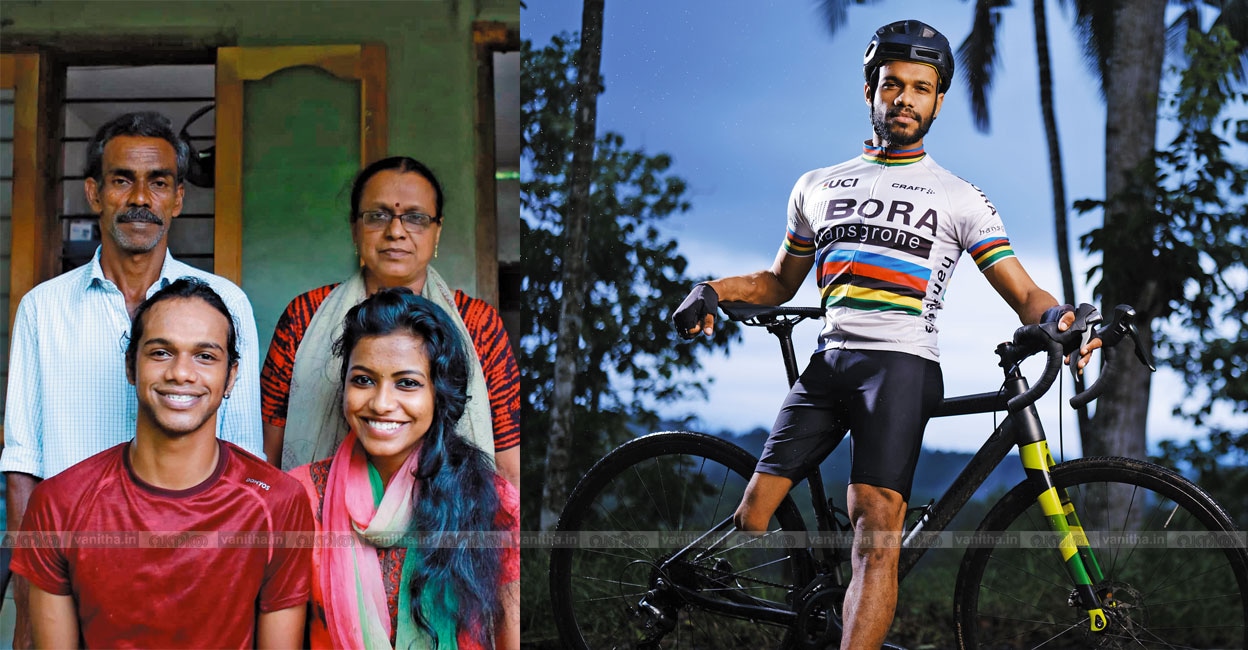 അച്ഛൻ ശ്രീകുമാർ, അമ്മ സരളകുമാരി, സഹോദരി സന്ധ്യ എന്നിവർക്കൊപ്പം ശ്യാംകുമാർ (ഫയൽ ചിത്രം )