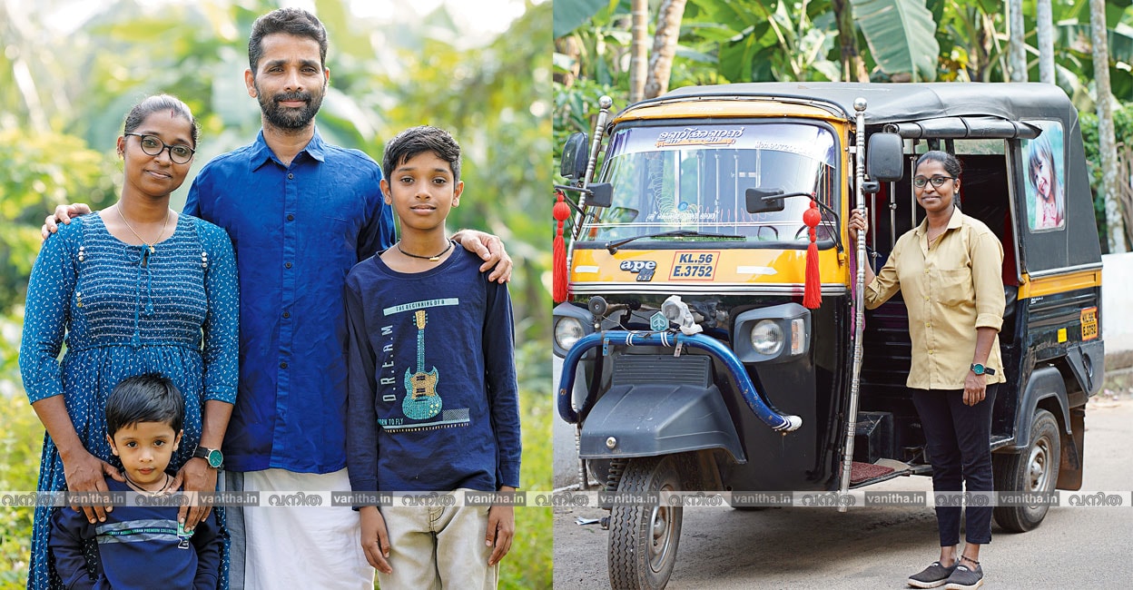 മകൻ ഗോകുൽ കൃഷ്ണ, ഭർത്താവ് ബിജു, ഇളയമകന്‍ ഗൗതം കൃഷ്ണ എന്നിവരോടൊപ്പം ഷിചിന