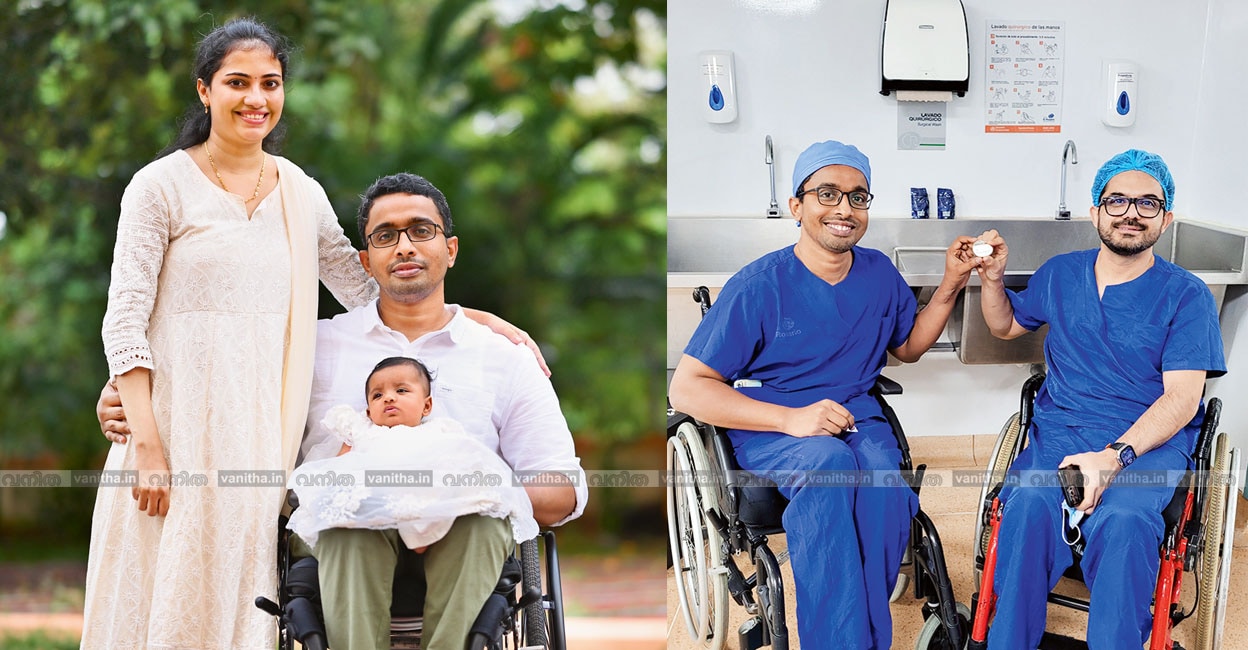 ഡോ. സുജിത്  ഭാര്യ ഡോ. മെൽനയ്ക്കും  മകൾ  മെയ്ബലിനുമൊപ്പം 