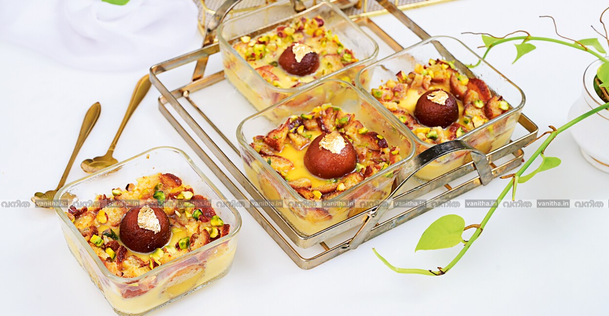 Gulab-jamul-pudding